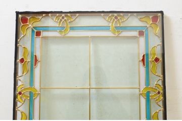 未使用品　楽園(らくえん)　デットストック品のステンドグラス(建具、ドア、窓、照明、衝い立て、衝立、つい立て)(定価約12万円)(R-074425)