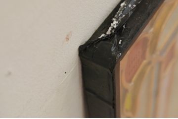 未使用品　楽園(らくえん)　デットストック品のステンドグラス(建具、ドア、窓、照明、衝い立て、衝立、つい立て)(定価約12万円)(R-074425)