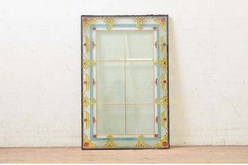 未使用品　楽園(らくえん)　デットストック品のステンドグラス(建具、ドア、窓、照明、衝い立て、衝立、つい立て)(定価約12万円)(R-074425)