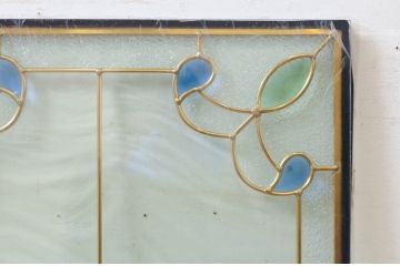 未使用品　万華鏡(まんげきょう)　デットストック品のステンドグラス(建具、ドア、窓、照明、衝い立て、衝立、つい立て)(定価約10万4千円)(R-074428)