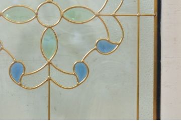 未使用品　万華鏡(まんげきょう)　デットストック品のステンドグラス(建具、ドア、窓、照明、衝い立て、衝立、つい立て)(定価約10万4千円)(R-074428)