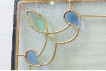 未使用品　万華鏡(まんげきょう)　デットストック品のステンドグラス(建具、ドア、窓、照明、衝い立て、衝立、つい立て)(定価約10万4千円)(R-074428)