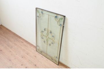 未使用品　万華鏡(まんげきょう)　デットストック品のステンドグラス(建具、ドア、窓、照明、衝い立て、衝立、つい立て)(定価約12万4千円)(R-074429)