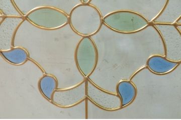 未使用品　万華鏡(まんげきょう)　デットストック品のステンドグラス(建具、ドア、窓、照明、衝い立て、衝立、つい立て)(定価約12万4千円)(R-074429)