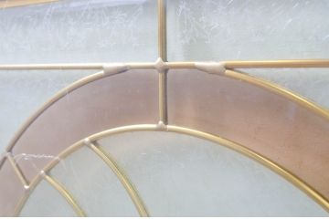 未使用品　山葡萄(やまぶどう)　デットストック品のステンドグラス(建具、ドア、窓、照明、衝い立て、衝立、つい立て)(定価約12万円)(R-074430)