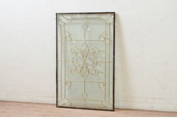 未使用品　花の滴(はなのしずく)　デットストック品のステンドグラス(建具、ドア、窓、照明、衝い立て、衝立、つい立て)(定価約9万6千円)(R-074431)