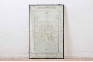 未使用品　花の滴(はなのしずく)　デットストック品のステンドグラス(建具、ドア、窓、照明、衝い立て、衝立、つい立て)(定価約9万6千円)(R-074431)
