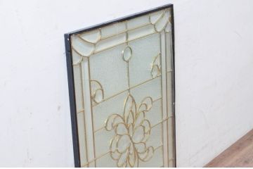 未使用品　花の滴(はなのしずく)　デットストック品のステンドグラス(建具、ドア、窓、照明、衝い立て、衝立、つい立て)(定価約9万6千円)(R-074431)