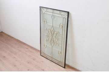 未使用品　花の滴(はなのしずく)　デットストック品のステンドグラス(建具、ドア、窓、照明、衝い立て、衝立、つい立て)(定価約9万6千円)(R-074431)