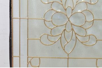 未使用品　花の滴(はなのしずく)　デットストック品のステンドグラス(建具、ドア、窓、照明、衝い立て、衝立、つい立て)(定価約9万6千円)(R-074431)