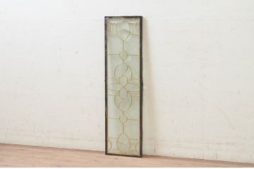 未使用品　花の滴(はなのしずく)　デットストック品のステンドグラス(建具、ドア、窓、照明、衝い立て、衝立、つい立て)(定価約7万5千円)(R-074435)
