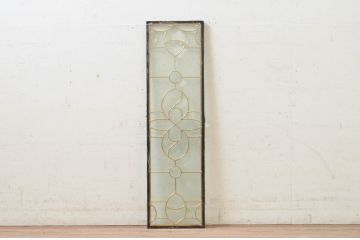 未使用品　花の滴(はなのしずく)　デットストック品のステンドグラス(建具、ドア、窓、照明、衝い立て、衝立、つい立て)(定価約7万5千円)(R-074435)