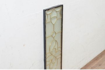 未使用品　花の滴(はなのしずく)　デットストック品のステンドグラス(建具、ドア、窓、照明、衝い立て、衝立、つい立て)(定価約7万5千円)(R-074435)