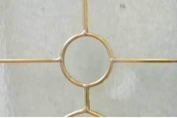 未使用品　花の滴(はなのしずく)　デットストック品のステンドグラス(建具、ドア、窓、照明、衝い立て、衝立、つい立て)(定価約7万5千円)(R-074435)