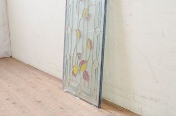 未使用品　木の実(きのみ)　デットストック品のステンドグラス(建具、ドア、窓、照明、衝い立て、衝立、つい立て)(定価約10万8千円)(R-074437)