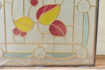 未使用品　木の実(きのみ)　デットストック品のステンドグラス(建具、ドア、窓、照明、衝い立て、衝立、つい立て)(定価約10万8千円)(R-074437)