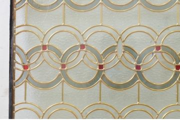 未使用品　二重丸(にじゅうまる)　デットストック品のステンドグラス(建具、ドア、窓、照明、衝い立て、衝立、つい立て)(定価約12万円)(R-074439)