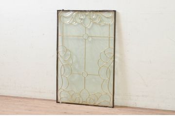 未使用品　風雲(ふううん)　デットストック品のステンドグラス(建具、ドア、窓、照明、衝い立て、衝立、つい立て)(定価約9万6千円)(R-074440)