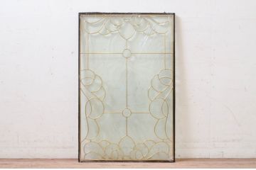 未使用品　風雲(ふううん)　デットストック品のステンドグラス(建具、ドア、窓、照明、衝い立て、衝立、つい立て)(定価約9万6千円)(R-074440)