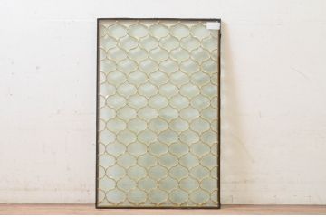 未使用品　陽炎(かげろう)　デットストック品のステンドグラス(建具、ドア、窓、照明、衝い立て、衝立、つい立て)(定価約12万円)(R-074441)