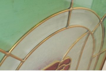 未使用品　窓辺の蔓薔薇(まどべのつるばら)　デットストック品のステンドグラス(建具、ドア、窓、照明、衝い立て、衝立、つい立て)(定価約10万8千円)(R-074448)