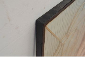 未使用品　三つのチューリップ(みっつのチューリップ)　デットストック品のステンドグラス(建具、ドア、窓、照明、衝い立て、衝立、つい立て)(定価約10万2千円)(R-074449)