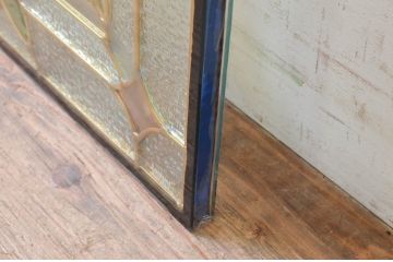 未使用品　蜂鳥と花(はちどりとはな)　デットストック品のステンドグラス(建具、ドア、窓、照明、衝い立て、衝立、つい立て)(定価約10万8千円)(R-074452)