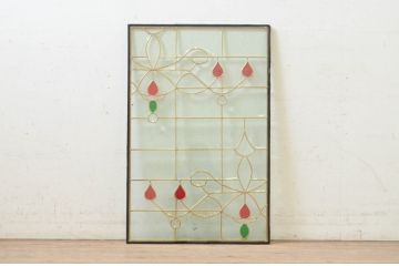 未使用品　ランプ　デットストック品のステンドグラス(建具、ドア、窓、照明、衝い立て、衝立、つい立て)(定価約10万2千円)(R-074454)