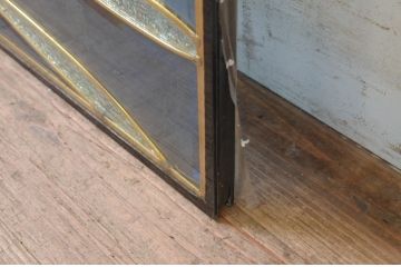 未使用品　親子の海豚(おやこのいるか)　デットストック品のステンドグラス(建具、ドア、窓、照明、衝い立て、衝立、つい立て)(定価約12万円)(R-074455)