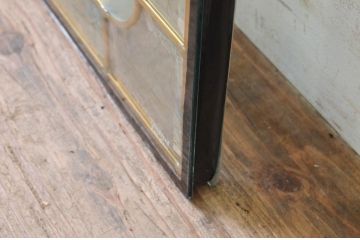未使用品　黄金の孔雀(おうごんのくじゃく)　デットストック品のステンドグラス(建具、ドア、窓、照明、衝い立て、衝立、つい立て)(定価約15万円)(R-074456)