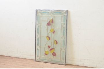 未使用品　木の実(きのみ)　デットストック品のステンドグラス(建具、ドア、窓、照明、衝い立て、衝立、つい立て)(定価約12万4千円)(R-074460)