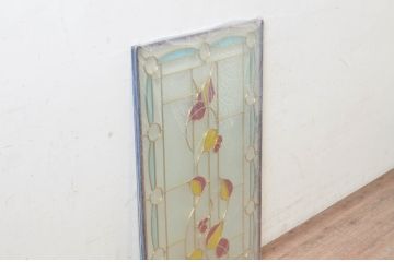 未使用品　木の実(きのみ)　デットストック品のステンドグラス(建具、ドア、窓、照明、衝い立て、衝立、つい立て)(定価約12万4千円)(R-074460)