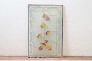 未使用品　木の実(きのみ)　デットストック品のステンドグラス(建具、ドア、窓、照明、衝い立て、衝立、つい立て)(定価約12万4千円)(R-074460)
