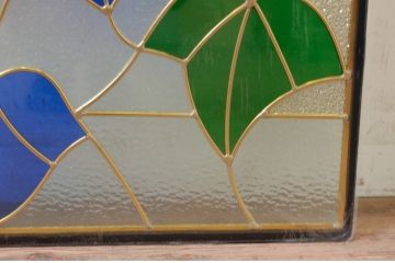 未使用品　楓(かえで)　デットストック品のステンドグラス(建具、ドア、窓、照明、衝い立て、衝立、つい立て)(定価約9万6千円)(R-074461)