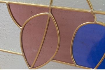 未使用品　楓(かえで)　デットストック品のステンドグラス(建具、ドア、窓、照明、衝い立て、衝立、つい立て)(定価約9万6千円)(R-074461)