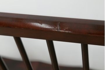 中古　美品　国産民芸家具　デパート取扱品　クラシカルな佇まいのウィンザーベンチ(長椅子、3人掛けベンチ、ウィンザーチェア、ウインザーチェア)(R-074464)