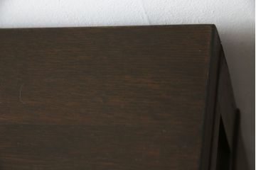和製アンティーク　ナラ材　使い込まれた風合いが味わい深い両袖机(ニーホールデスク、ワークデスク、オフィスデスク、在宅ワーク、在宅用)(R-074468)