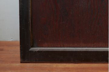 アンティーク建具　鏡板欅(ケヤキ)材　和の情緒あふれる障子帯戸4枚セット(引き戸、板戸、障子戸)(R-074470)