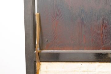 アンティーク建具　鏡板欅(ケヤキ)材　和の情緒あふれる障子帯戸4枚セット(引き戸、板戸、障子戸)(R-074470)