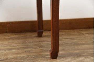 和製ビンテージ　花梨(カリン)材　滑らかな木の質感が美しいサイドテーブル(ナイトテーブル、エンドテーブル、ローテーブル、花台、飾り台、ヴィンテージ)(R-074473)