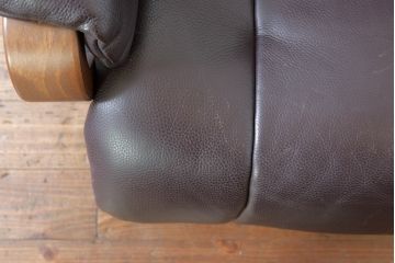 中古　ドイツ高級ブランド　himolla(ヒモラ)　model.7560　本革(レザー)　ゼロストレスチェア　ゆったりとした座り心地が魅力的なリクライニングソファとオットマンのセット(アームチェア、リクライニングチェア、リクライナー、シングルソファ、回転チェア、1人掛け、1P、フットスツール)(R-074475)