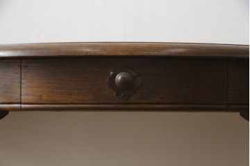 中古　美品　オランダ民芸家具　ネザーランズ・フォークロア　オーク材　クラシカルな佇まいが魅力的なコンソールテーブル(サイドテーブル、花台、飾り台)(R-074476)