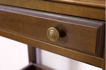 中古　KOSUGA(コスガ)　キャスター付きで便利なバタフライサイドテーブル(エクステンションテーブル、バタフライテーブル、キッチンワゴン、トロリー)(R-074477)
