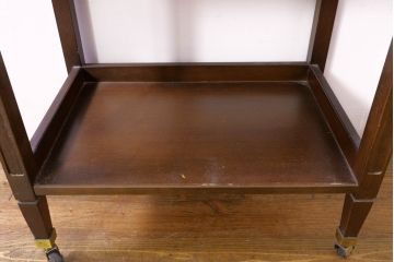 中古　KOSUGA(コスガ)　キャスター付きで便利なバタフライサイドテーブル(エクステンションテーブル、バタフライテーブル、キッチンワゴン、トロリー)(R-074477)