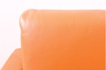 中古　美品　ドイツ家具　Musterring International(ムスタリング　インターナショナル)　鮮やかなオレンジ色がお部屋を華やかにする1Pソファ(アームソファ、1人掛け、一人掛け)(R-074478)