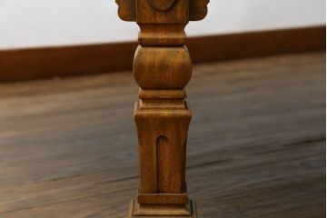 中古　特注　DREXEL HERITAGE(ドレクセルヘリテイジ)　品のある佇まいが魅力的なエクステンションローテーブル(リビングテーブル、センターテーブル、エクステンションテーブル、4人掛け、6人掛け、8人掛け)(R-074479)
