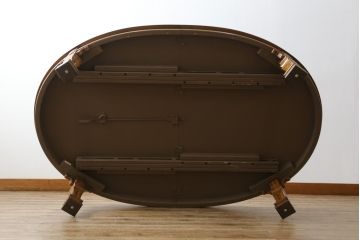 中古　特注　DREXEL HERITAGE(ドレクセルヘリテイジ)　品のある佇まいが魅力的なエクステンションローテーブル(リビングテーブル、センターテーブル、エクステンションテーブル、4人掛け、6人掛け、8人掛け)(R-074479)