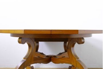 中古　美品　DREXEL HERITAGE(ドレクセルヘリテイジ)　ESPERANTO(エスペラント)　八角形天板がお洒落なエクステンションテーブル(ダイニングテーブル、食卓、4人掛け、6人掛け、ドローリーフテーブル、オクタゴンテーブル)(R-074480)