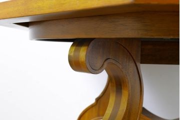 中古　美品　DREXEL HERITAGE(ドレクセルヘリテイジ)　ESPERANTO(エスペラント)　八角形天板がお洒落なエクステンションテーブル(ダイニングテーブル、食卓、4人掛け、6人掛け、ドローリーフテーブル、オクタゴンテーブル)(R-074480)