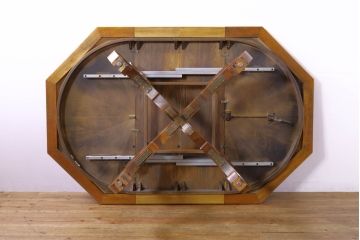 中古　美品　DREXEL HERITAGE(ドレクセルヘリテイジ)　ESPERANTO(エスペラント)　八角形天板がお洒落なエクステンションテーブル(ダイニングテーブル、食卓、4人掛け、6人掛け、ドローリーフテーブル、オクタゴンテーブル)(R-074480)